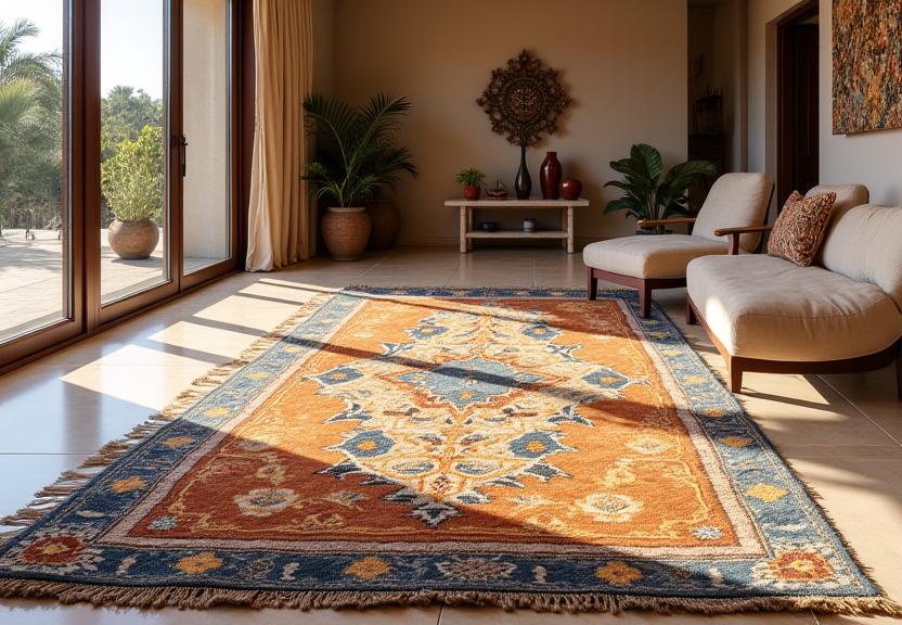 Tappeti tessuti a mano in villa mediterranea